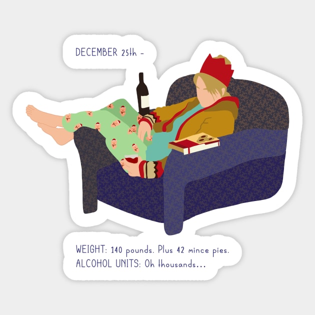 Bridget Jones Christmas Sticker by rachaelthegreat